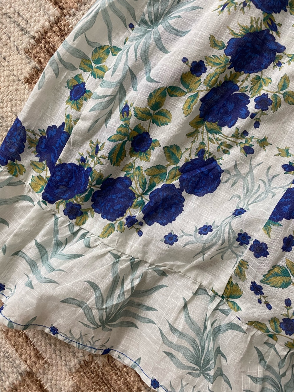Blue Floral Smocked Camisole Top - Women - Picture 6 of 7